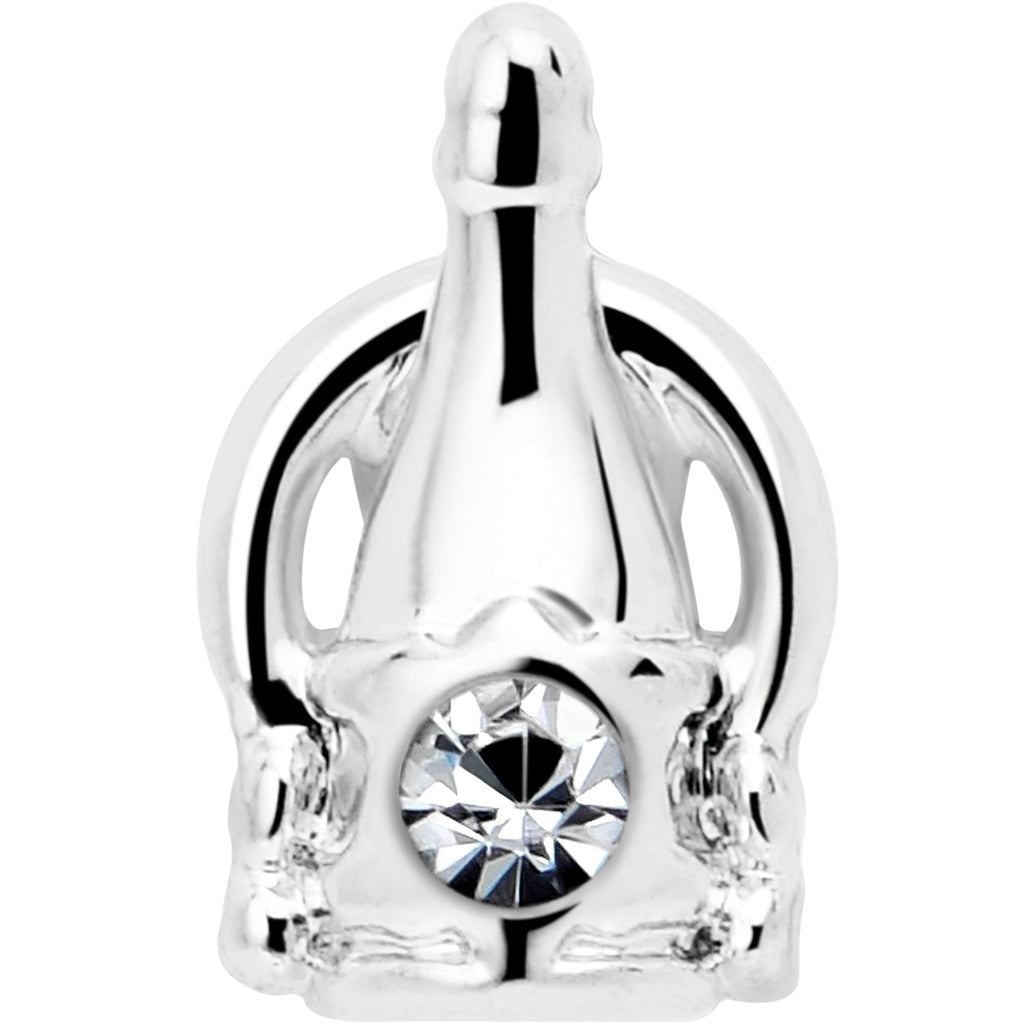 BodyCandy 20G 7mm Clear Gem Champagne Dreams L Shape Nose Ring — lifestyle context