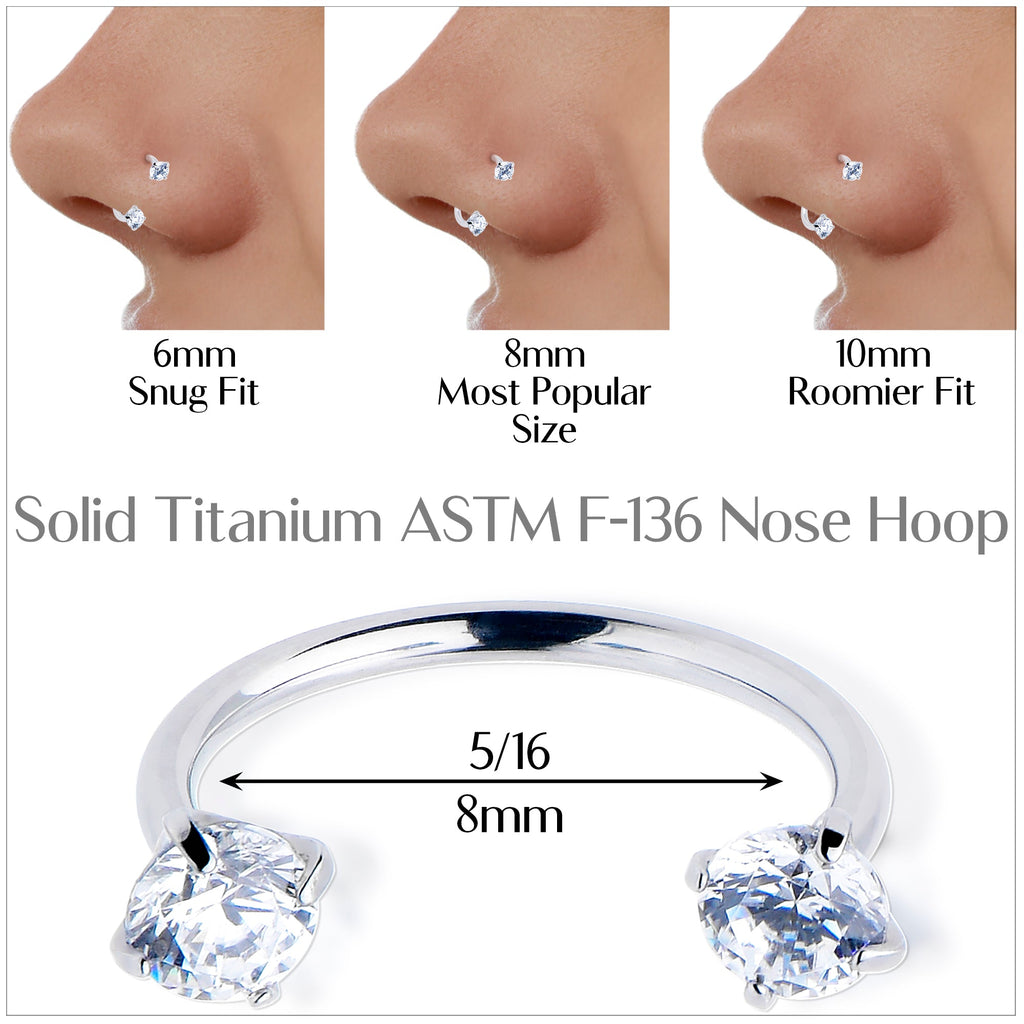 BodyCandy Double Gem Horseshoe Nose Ring Kit with Ball Grabber — lifestyle context