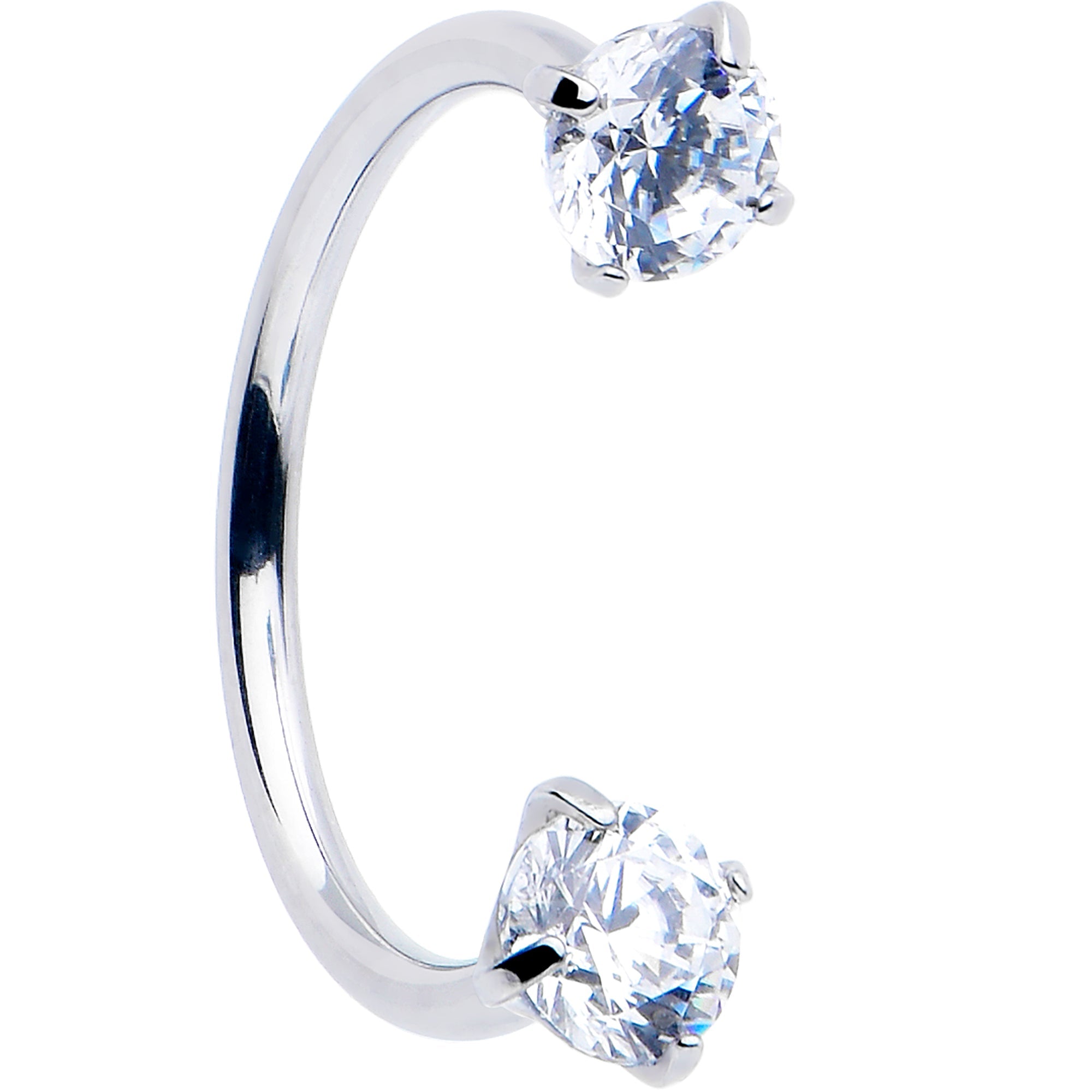 BodyCandy Double Gem Horseshoe Nose Ring Kit with Ball Grabber — feature highlight