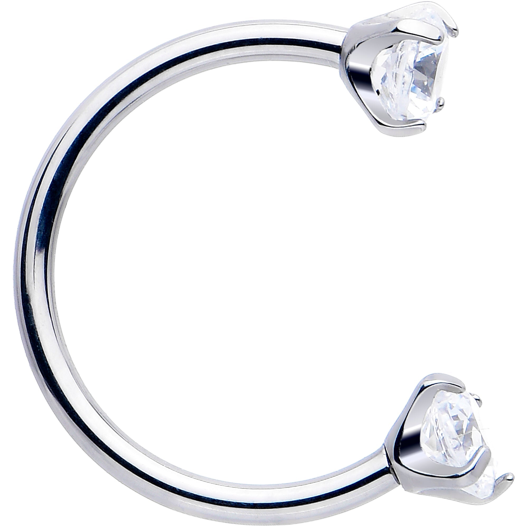 BodyCandy Double Gem Horseshoe Nose Ring Kit with Ball Grabber — fabric or material detail