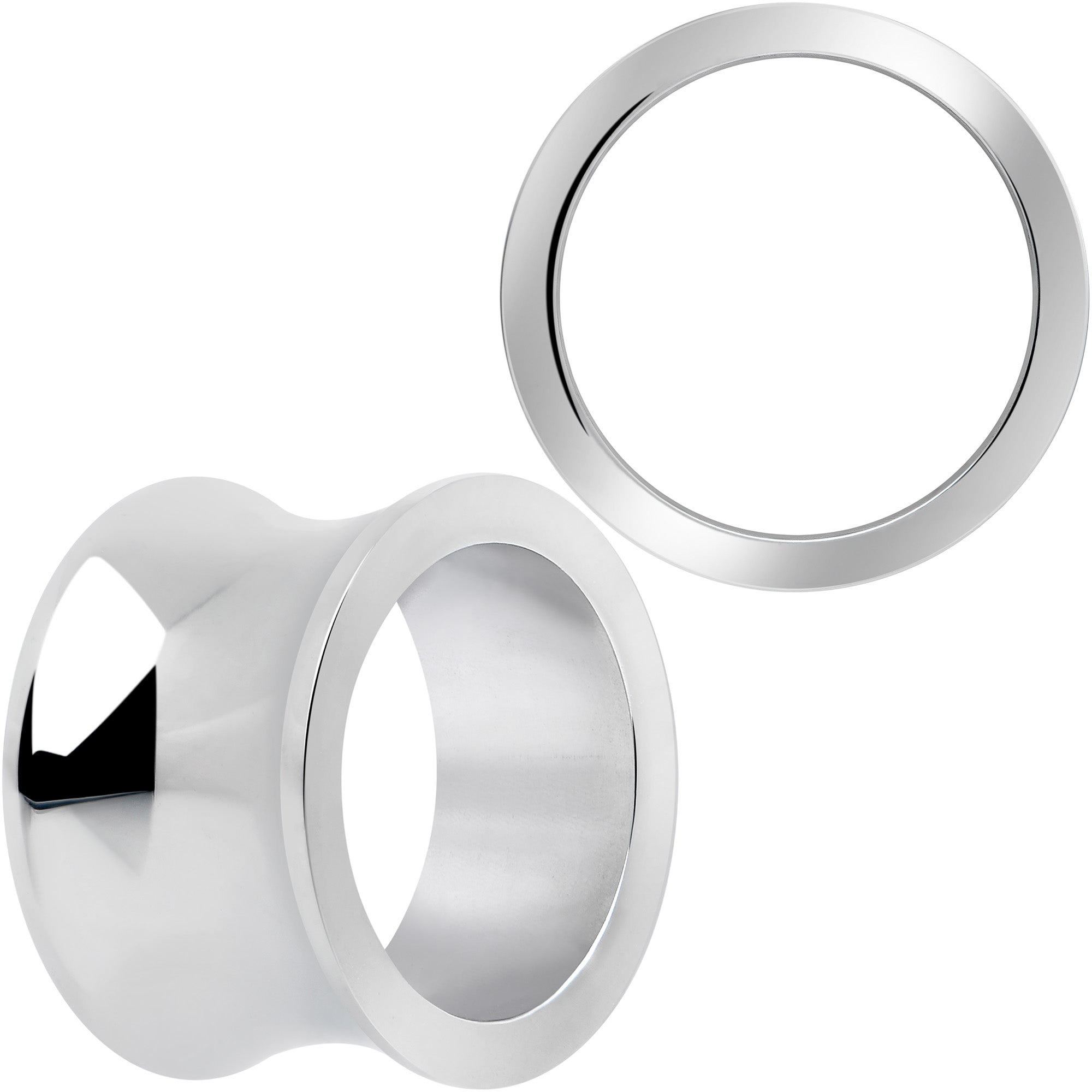 BodyCandy Hand Polished Thick Double Flare Tunnel Plug Set 6mm to 25mm — packaging