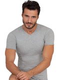 tittimitti BASIC COTTON Free Spirit Premium Quality Brushed Cotton Men's V-Neck T-Shirt Made in Italy — main product shot