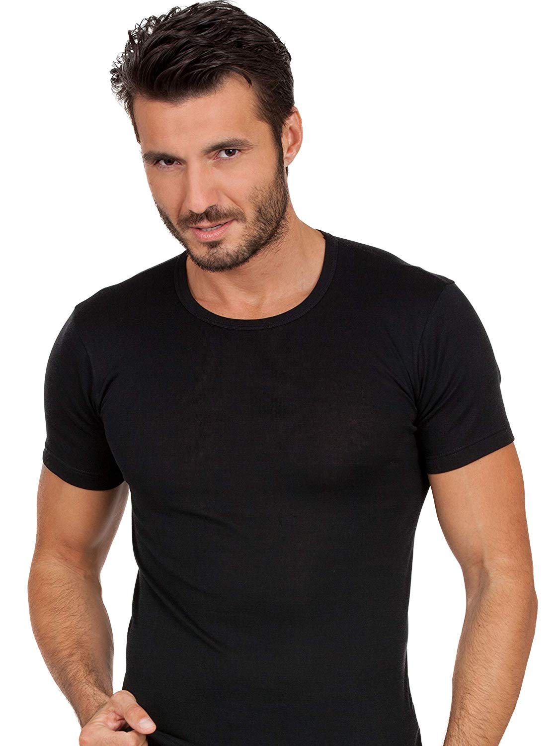 tittimitti EGi Luxury Merino Wool Blend Men's Short Sleeve T-Shirt. Proudly Made in Italy (468) — main product shot