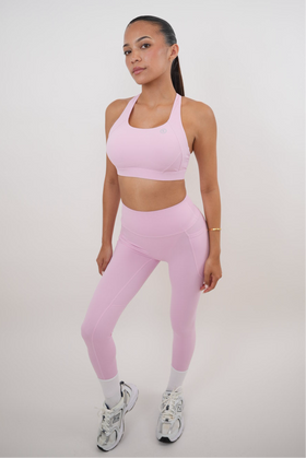 I Am Glowing Pink Blossom Quick Dry Butter Legging