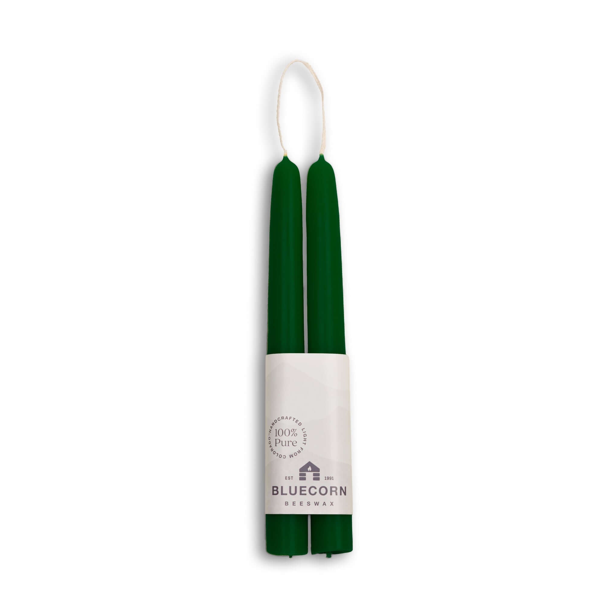 Bluecorn Candles Beeswax Taper Candles - Hand-Dipped - 1 Pair — lifestyle context