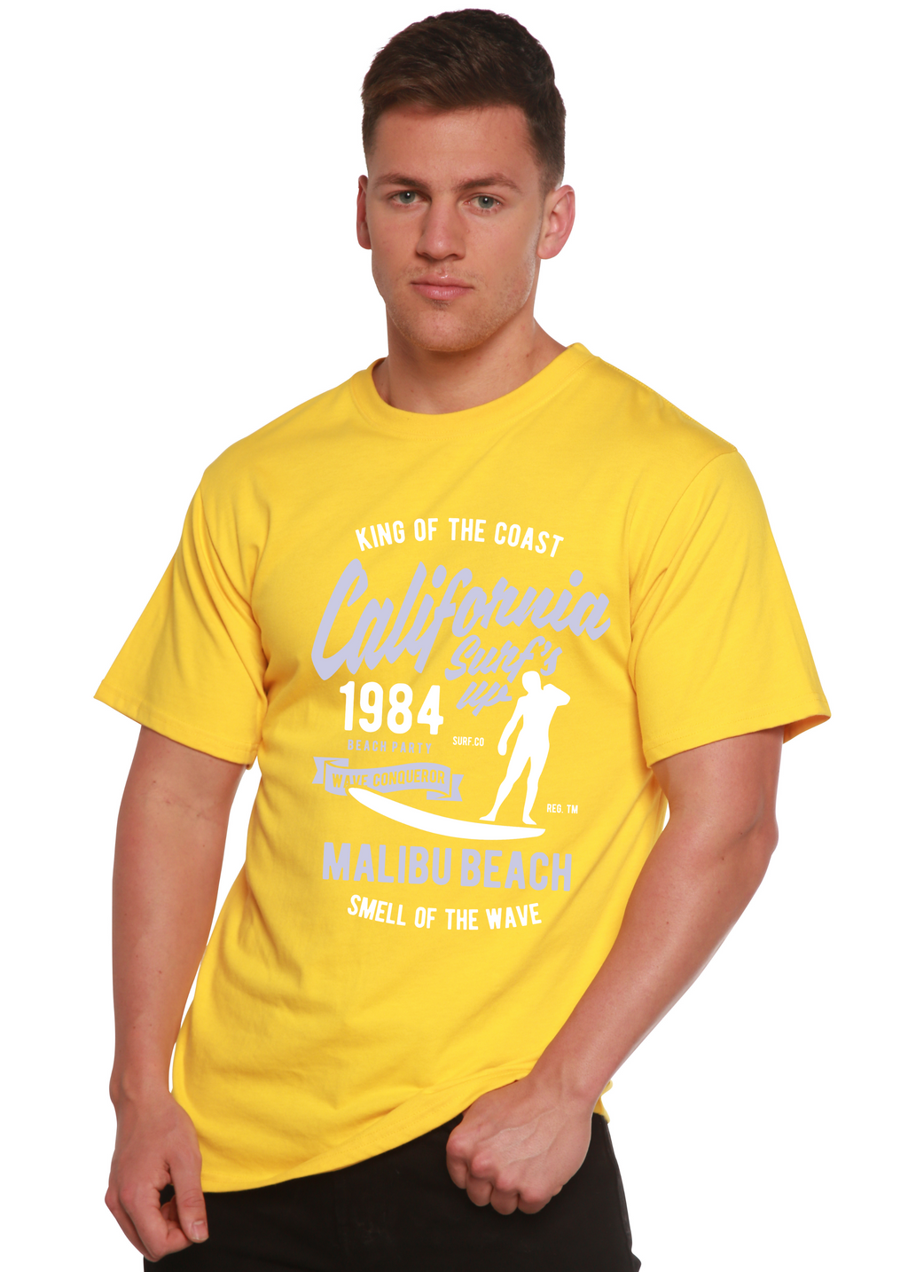 Spun Bamboo California 1984 Spun Bamboo® Men's Bamboo Viscose/Organic Cotton Short Sleeve Graphic T-Shirt — back view