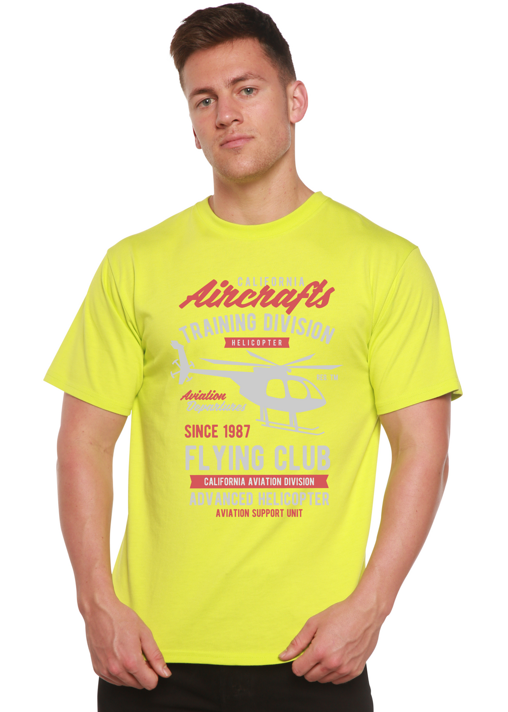 California Aircraft Men's Bamboo Viscose/Organic Cotton Short Sleeve Graphic T-Shirt — view 8