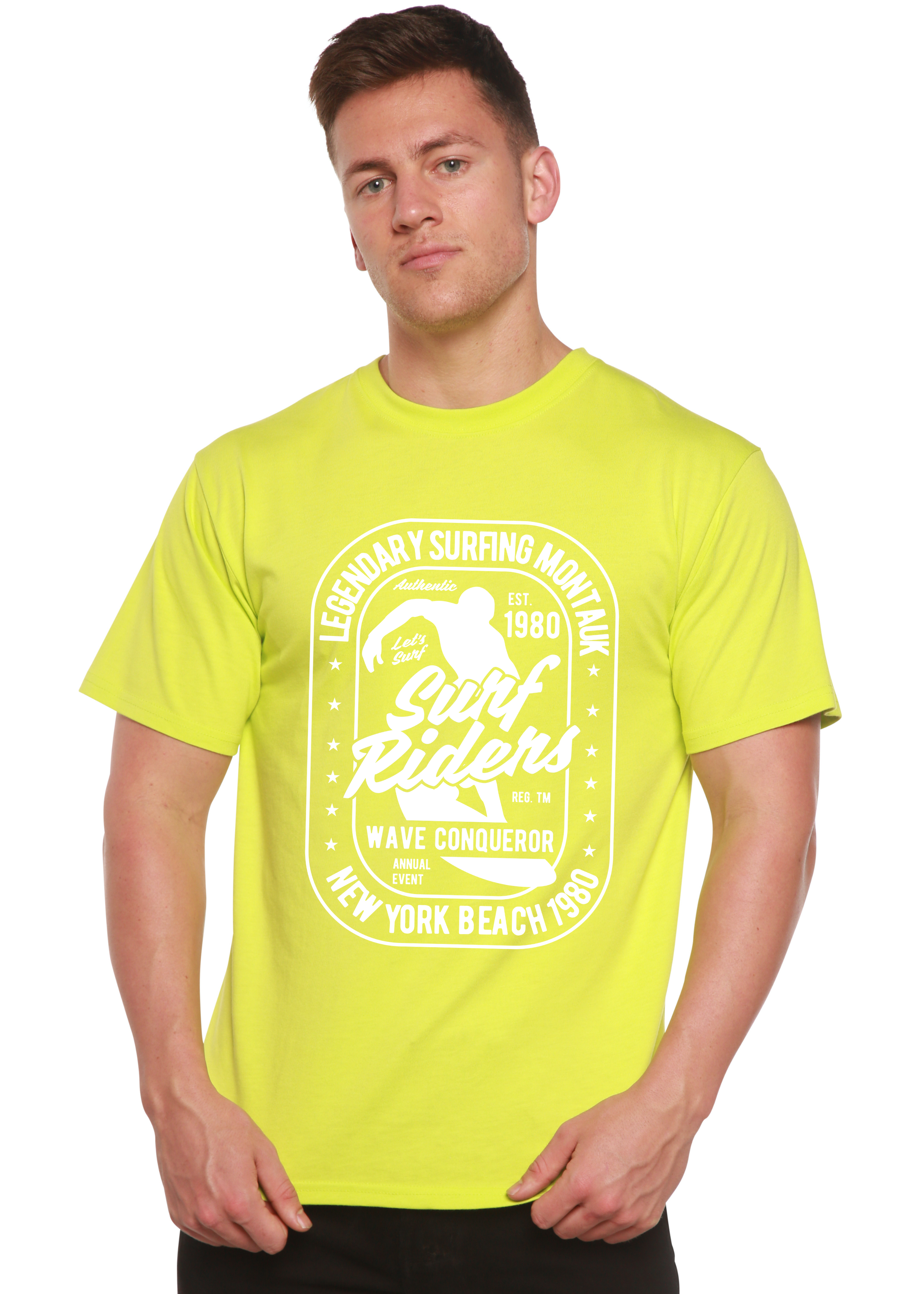 Spun Bamboo Surf Rider Spun Bamboo® Men's Bamboo Viscose/Organic Cotton Short Sleeve Graphic T-Shirt — size reference