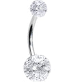 BodyCandy Clear Acrylic Ball Glitter Belly Ring — main product shot