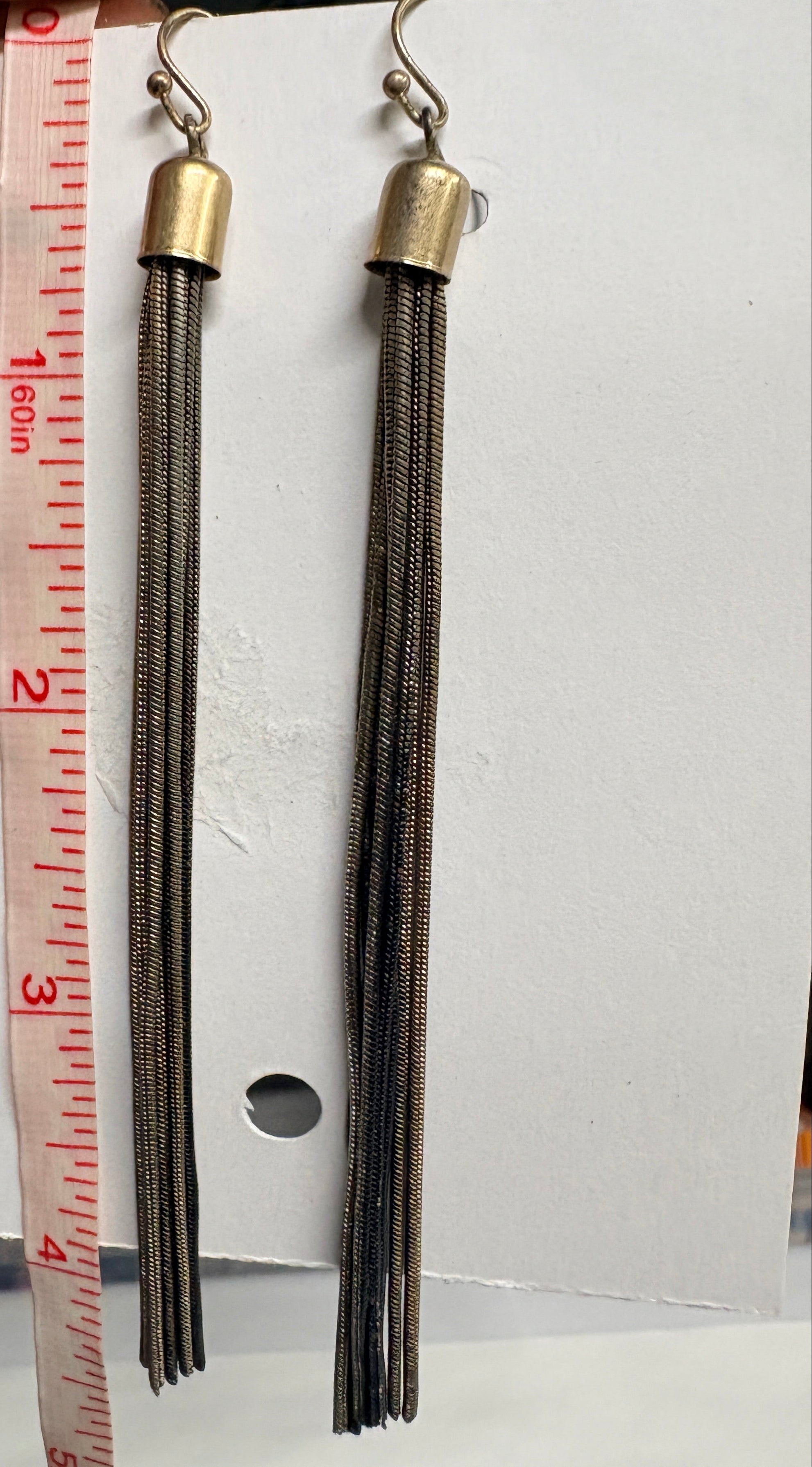 Just Neat Stuff Stained chain dangles — side view