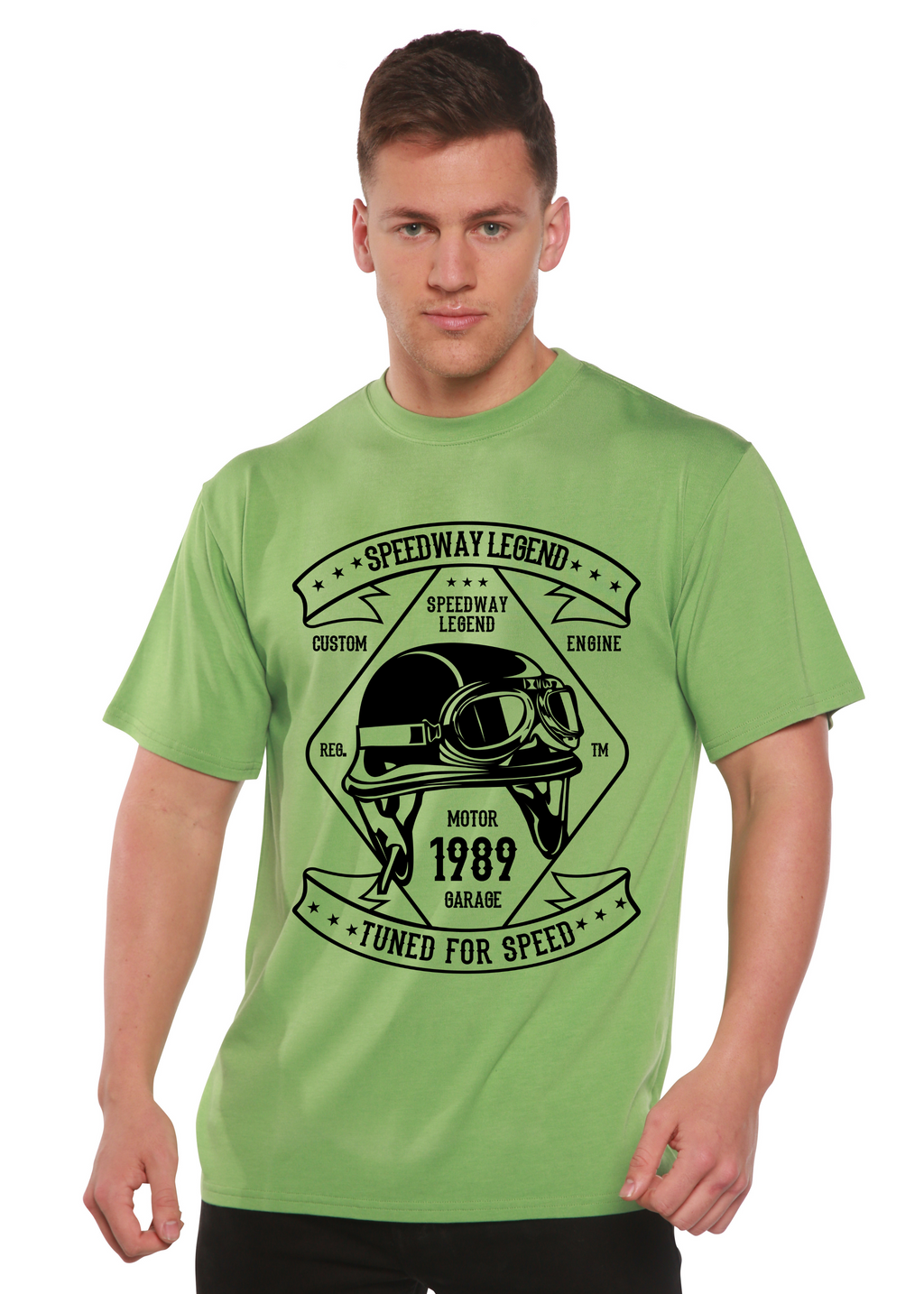 Spun Bamboo Speedway Legend Spun Bamboo® Men's Bamboo Viscose/Organic Cotton Short Sleeve Graphic T-Shirt — main product shot