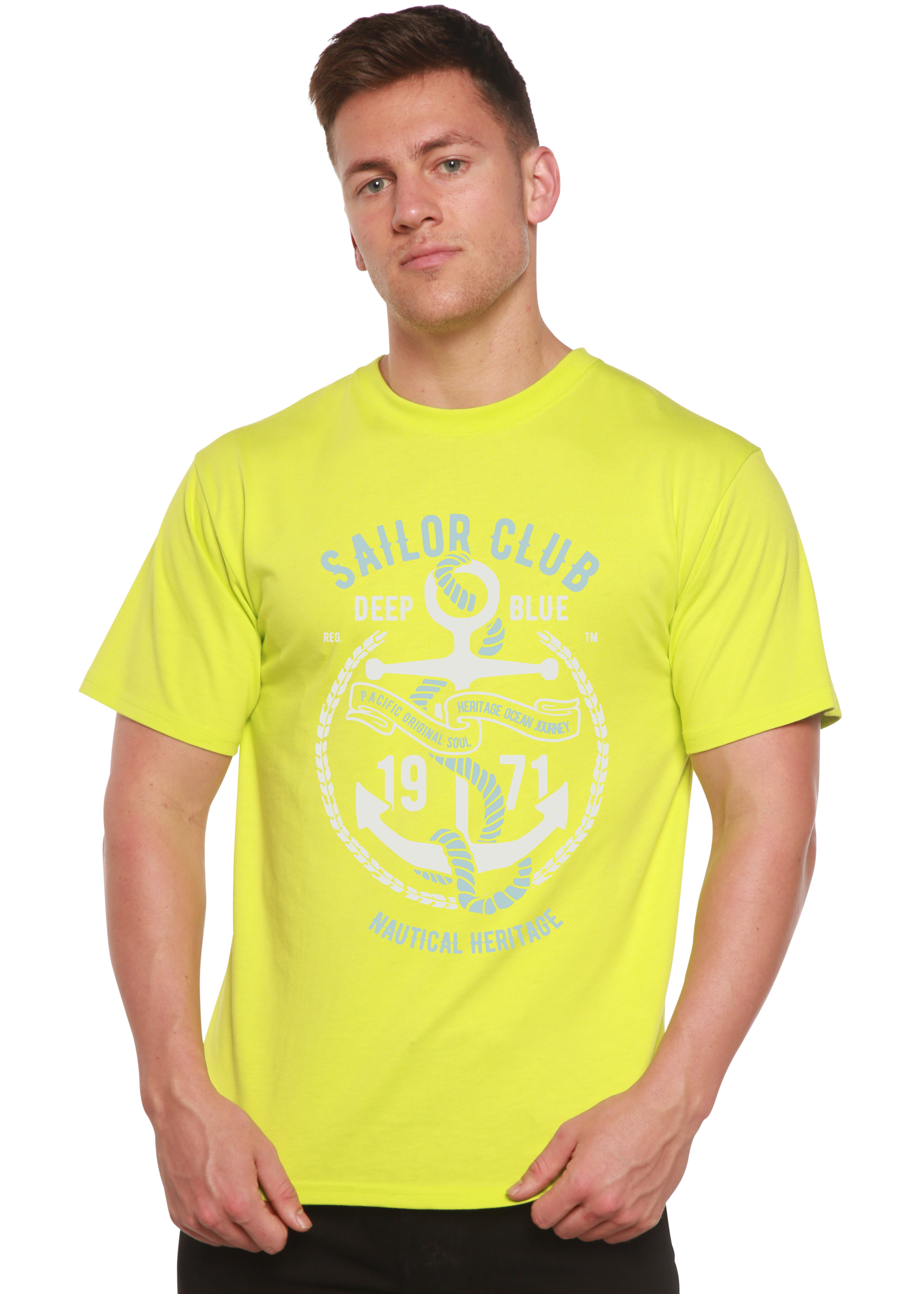 Spun Bamboo Sailor Club Spun Bamboo® Men's Bamboo Viscose/Organic Cotton Short Sleeve Graphic T-Shirt — color detail