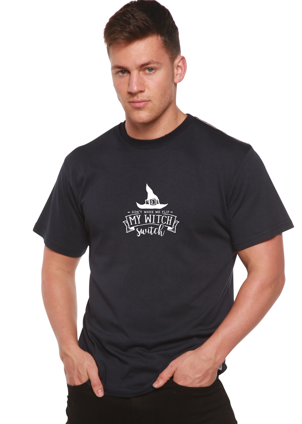 Spun Bamboo My Witch Unisex Bamboo Viscose/Organic Cotton Short Sleeve Graphic T-Shirt — size reference