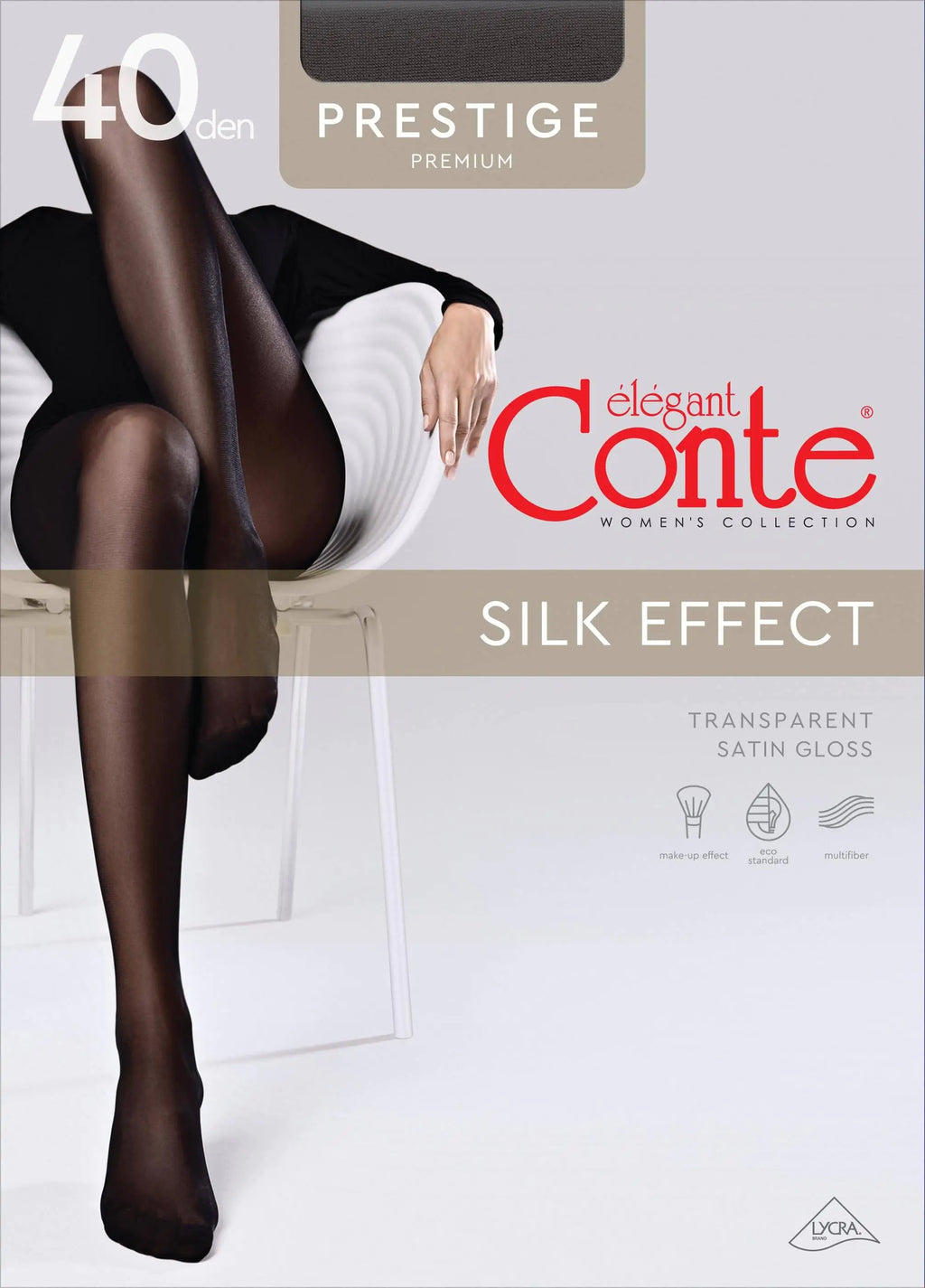 TheRanok.com Tights Conte Prestige 40 Den - Sheer to Waist Noble Shine — in-use photo