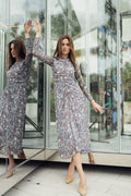 profile-nyc YULIA SHIRRED DRESS IN PAISLEY PRINT — main product shot