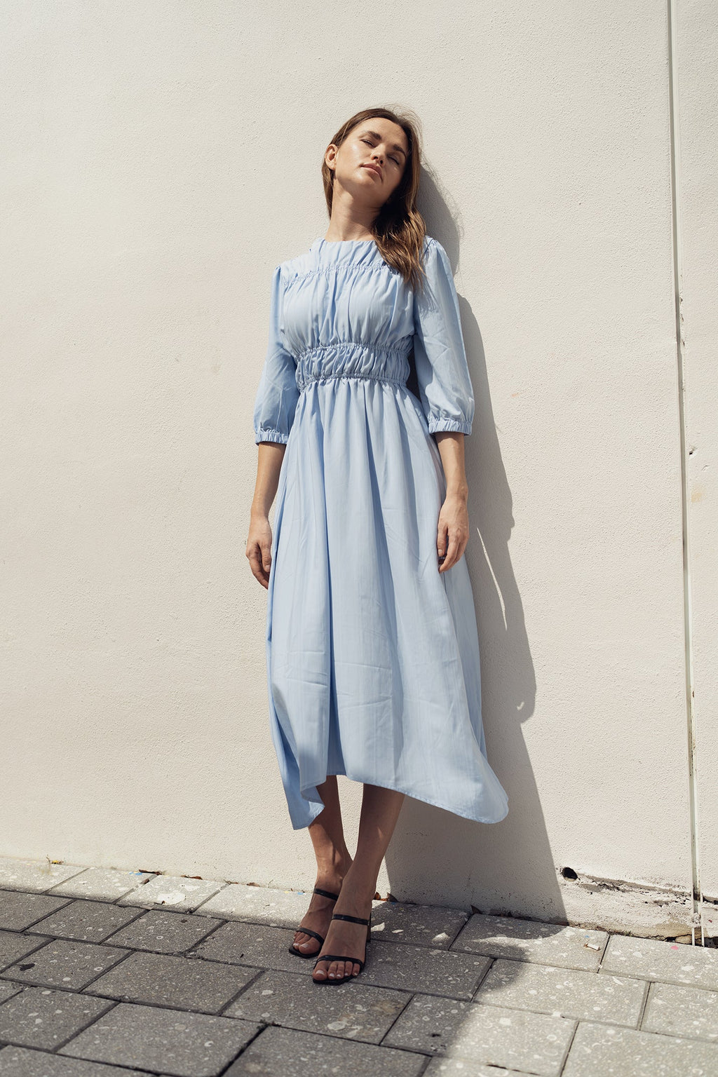 profile-nyc SKY SMOCKING DRESS — main product shot