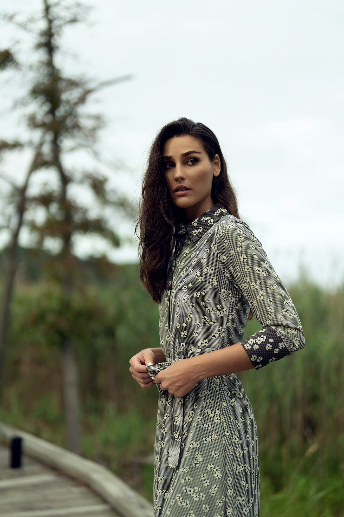 profile-nyc Floral combo dress — lifestyle context