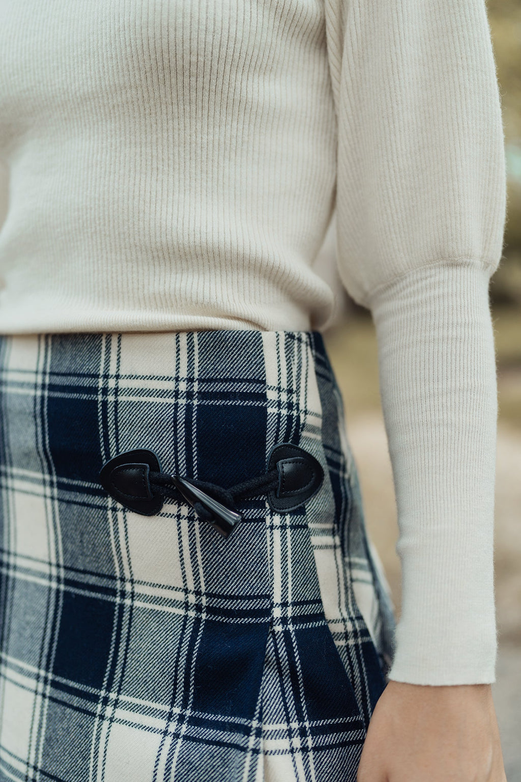 profile-nyc WOOL PLAID KILT SKIRT — alternative angle