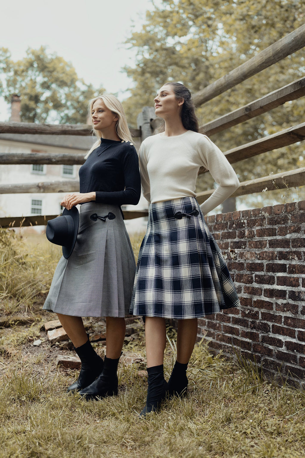profile-nyc WOOL PLAID KILT SKIRT — main product shot