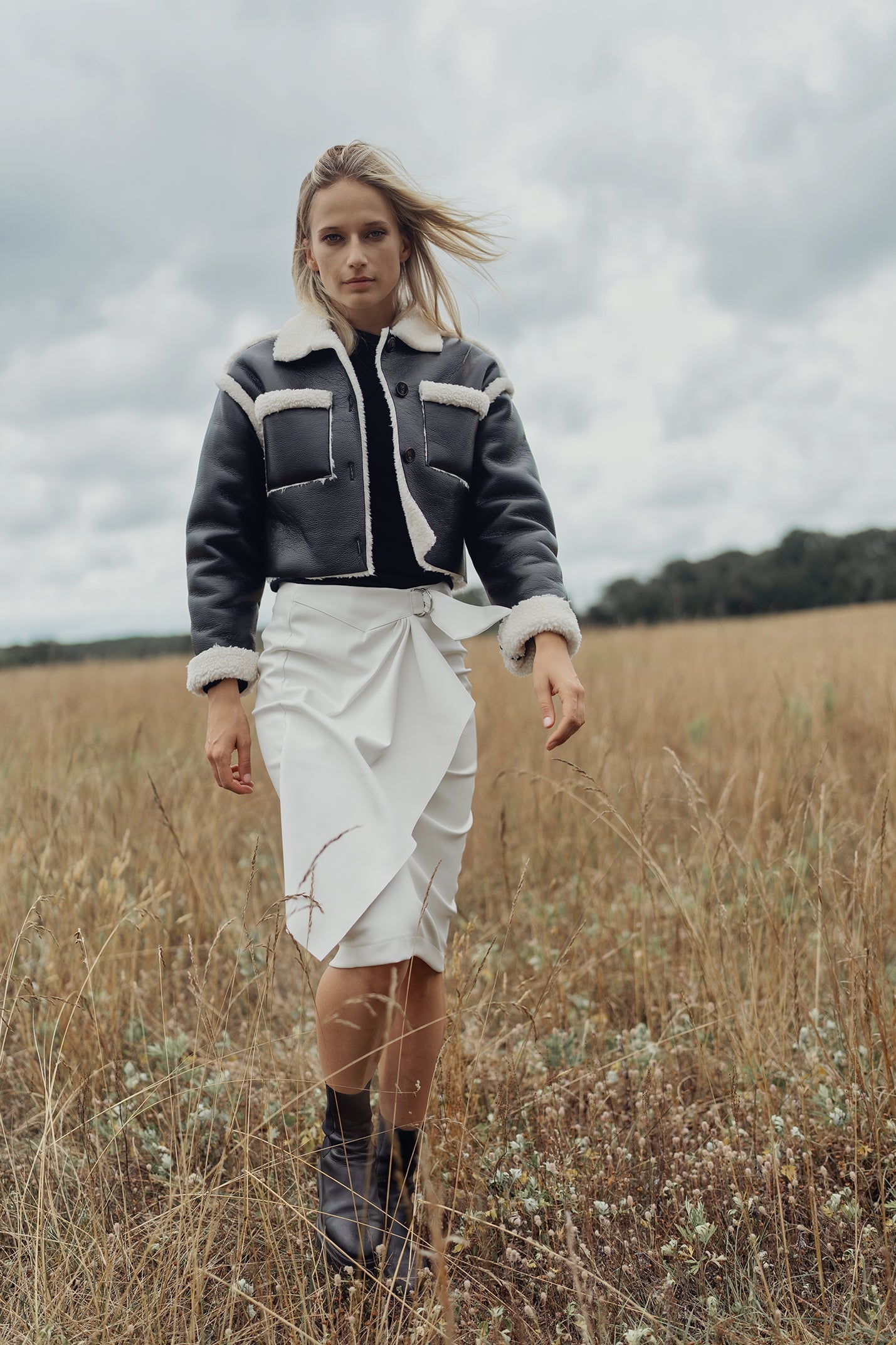 profile-nyc STRAIGHT LEATHER SKIRT WITH BUCKLE — skirt category context