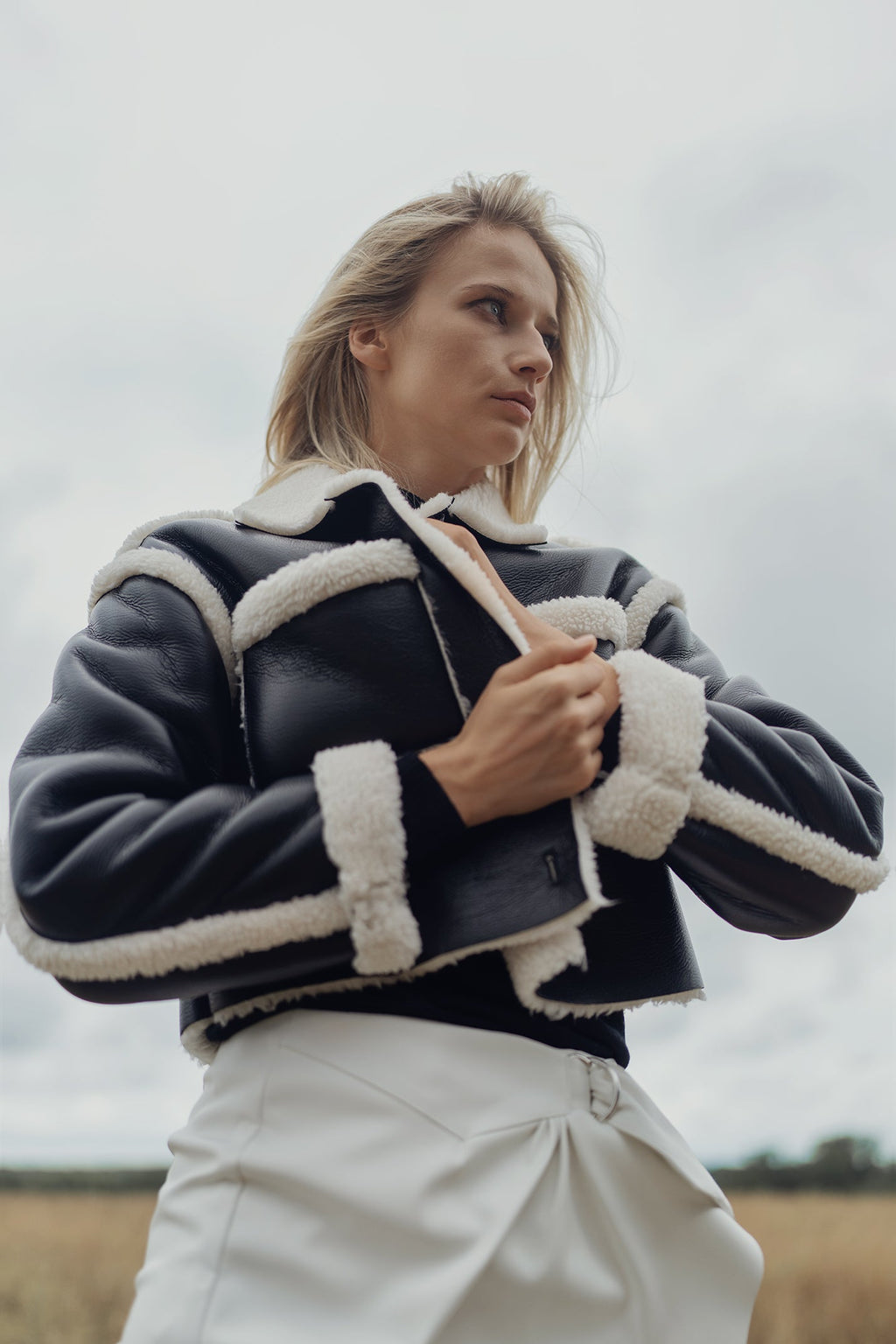 profile-nyc LEATHER SHERPA JACKET — main product shot