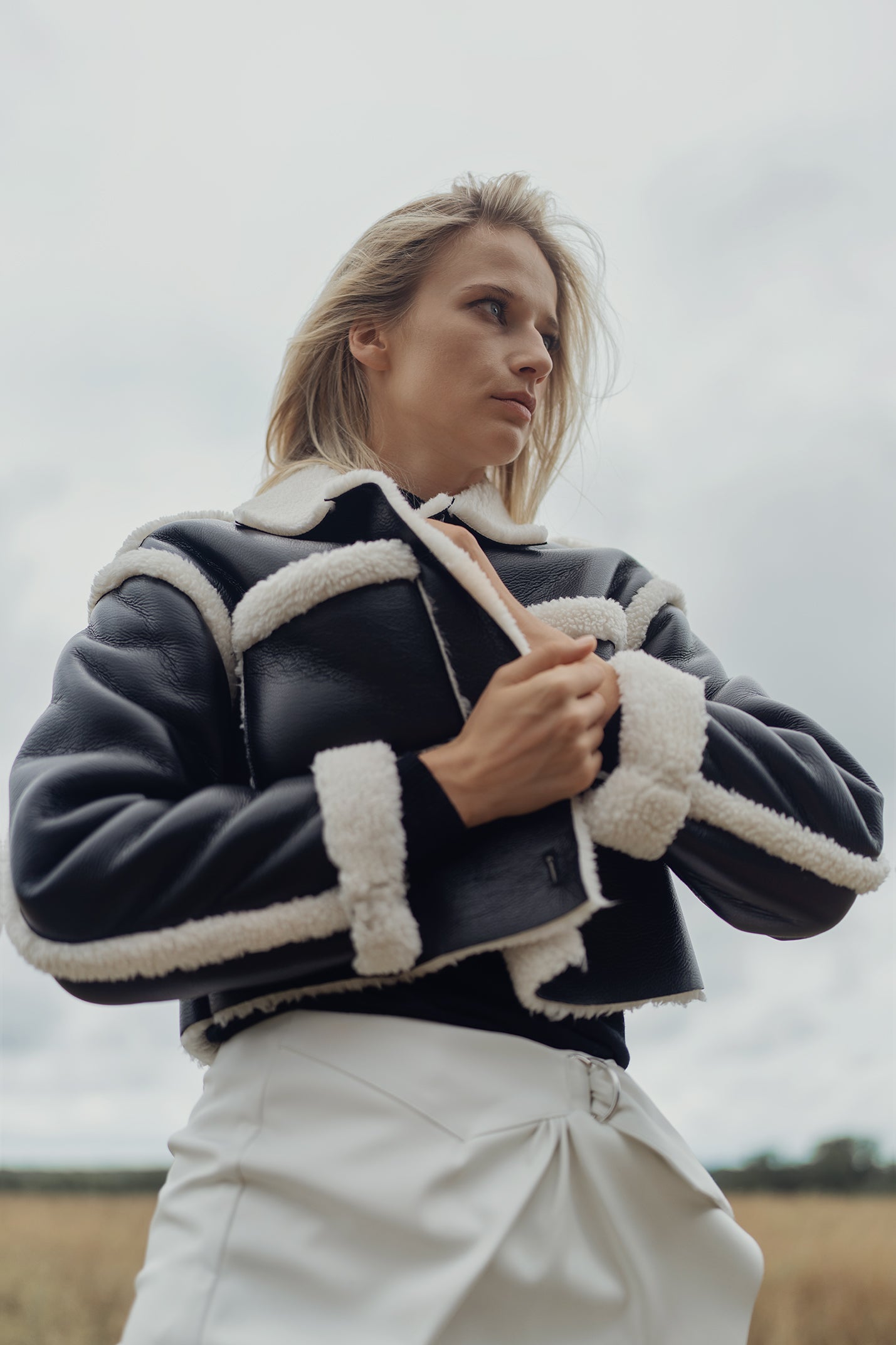 profile-nyc LEATHER SHERPA JACKET — main product shot