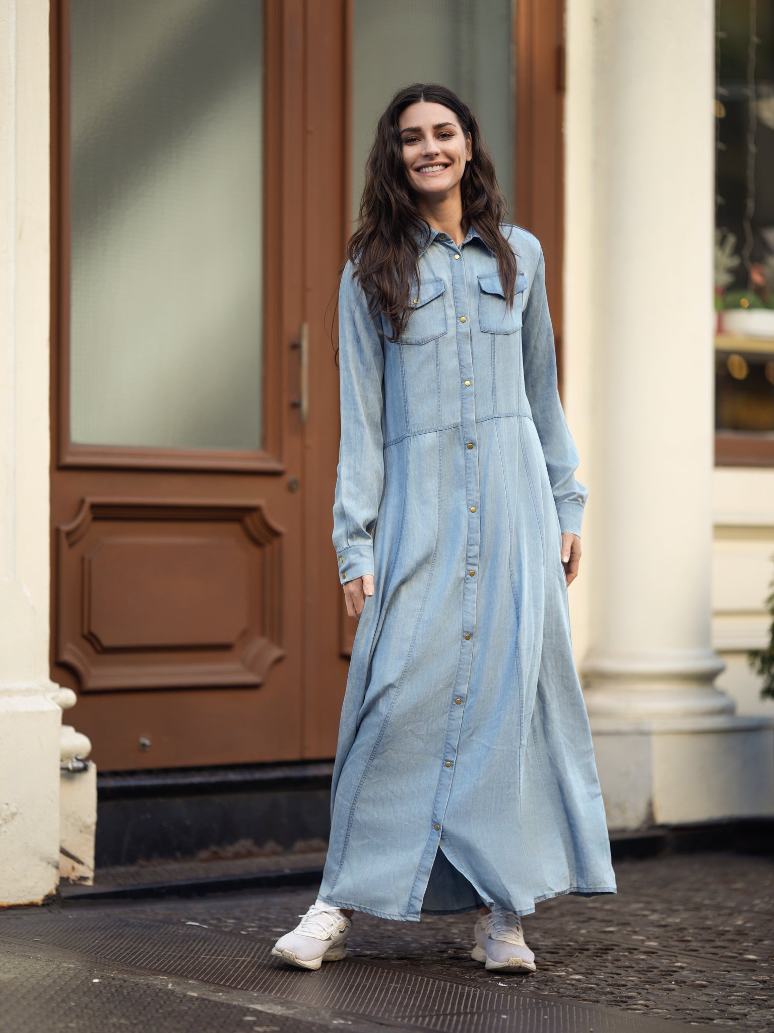 profile-nyc TENCEL SEAM DRESS — lifestyle context