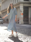 profile-nyc TENCEL PLEAT DRESS — main product shot