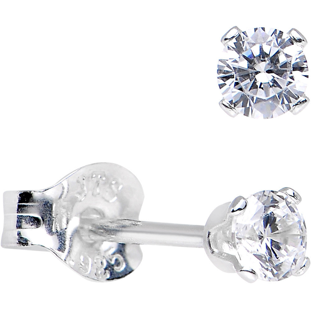 BodyCandy 925 Sterling Silver CZ Stud Earrings — lifestyle context