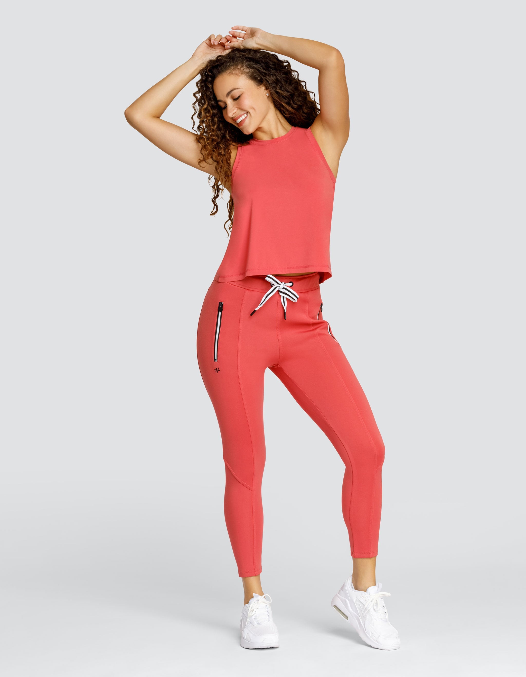 MACHLI CREW NECK SWING TANK TOP - CHERRY ROSE