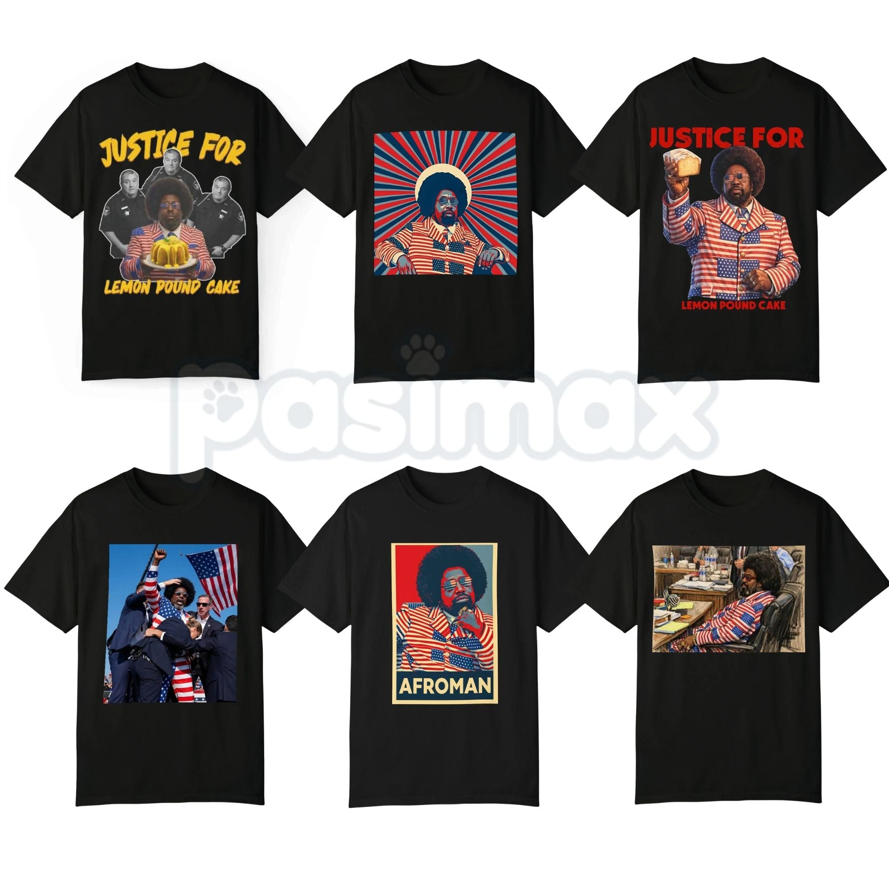 Pasimax Afroman "Adams County" Lemon Pound Cake T-Shirt — main product shot
