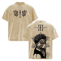Pasimax Akaza Upper Rank 3 Graphic Tee – Vintage Washed Oversized Shirt, Demon Slayer Villain Tee — main product shot