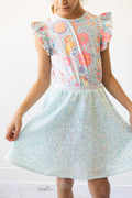 Mila & Rose ® Aqua Sequin Twirl Skort — main product shot