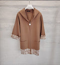 KADOU BOUTIQUE Animal Print Hooded Cardigan — main product shot