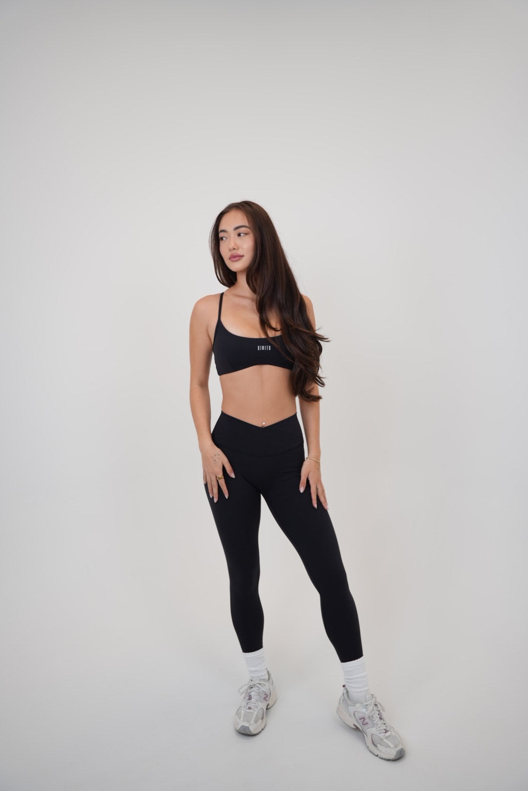 KIMITH BRAND My Time Is Divine Black Sculpt V-Waist Legging — size reference