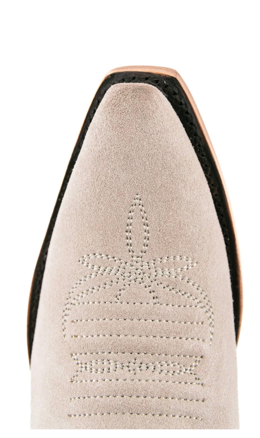 Rockem Georgina Gamuza Nude Tall Snip Toe Cowgirl Boot