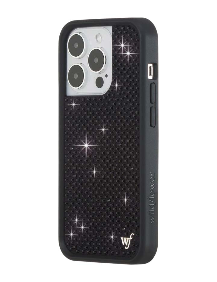 Wildflower Cases Rhinestone iPhone Case | Black — product on model