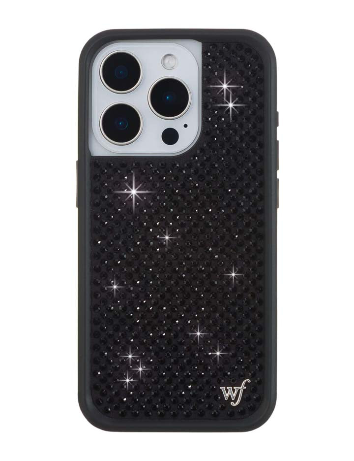 Wildflower Cases Rhinestone iPhone Case | Black — in-use photo