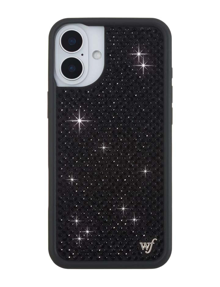 Wildflower Cases Rhinestone iPhone Case | Black — fabric or material detail