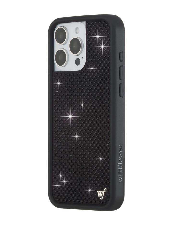 Wildflower Cases Rhinestone iPhone Case | Black — comparison shot