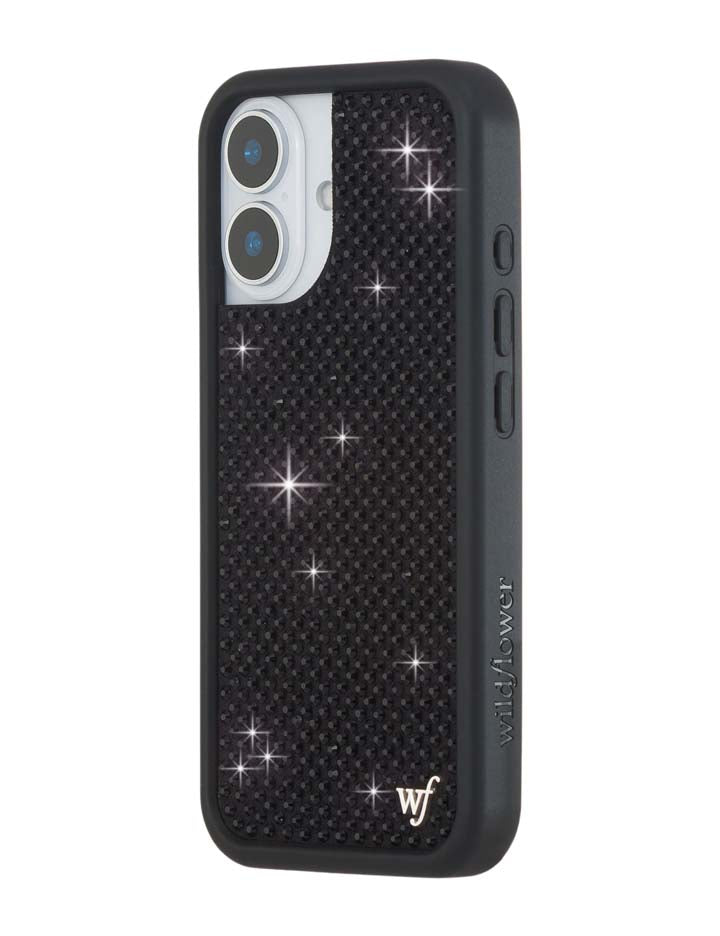 Wildflower Cases Rhinestone iPhone Case | Black — size reference