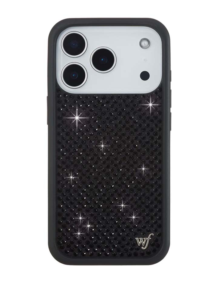 Wildflower Cases Rhinestone iPhone Case | Black — side view