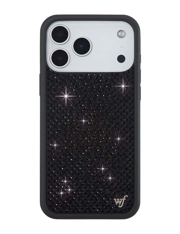 Wildflower Cases Rhinestone iPhone Case | Black — main product shot