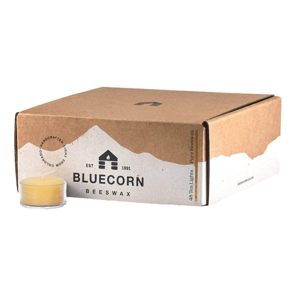 Bluecorn Candles Pure Beeswax Tea Light Candles — alternate view