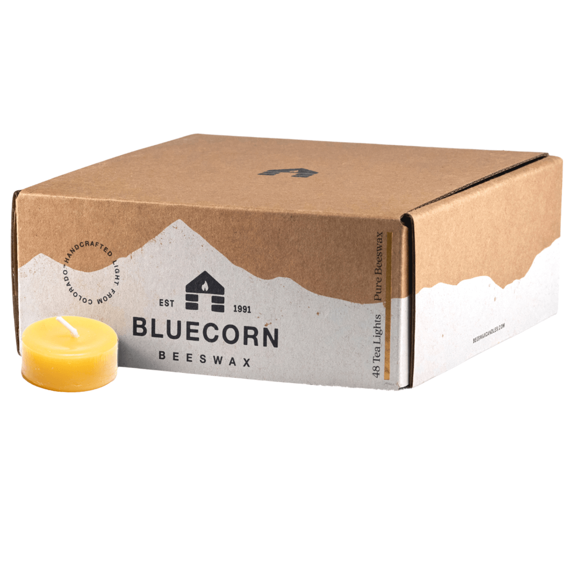 Bluecorn Candles Pure Beeswax Tea Light Candles — fabric or material detail