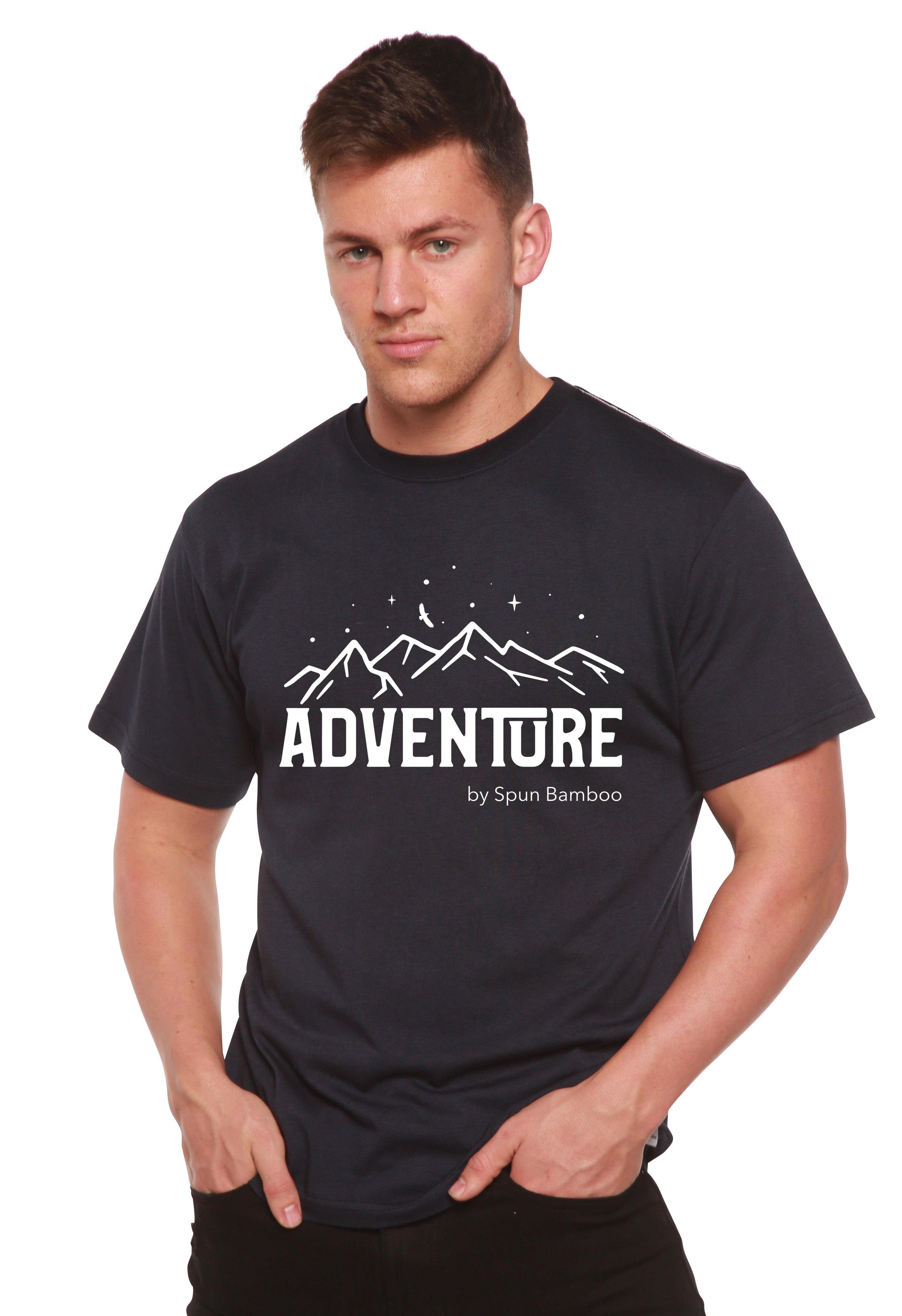 Spun Bamboo Adventure Printed Men's Bamboo Viscose/Organic Cotton Short Sleeve T-Shirt — main product shot