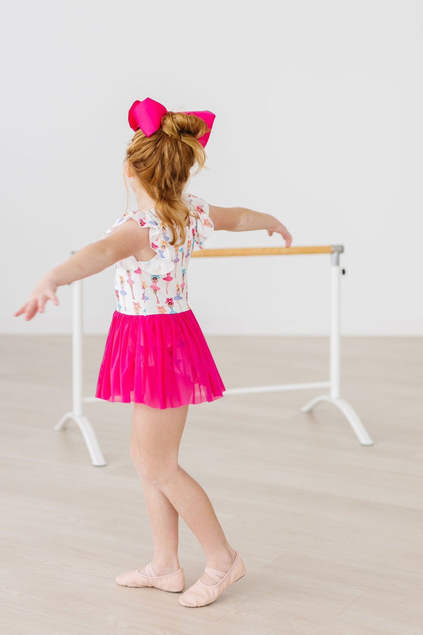 Mila & Rose ® Ballerina Bows S/S Twirl Leotard — lifestyle context