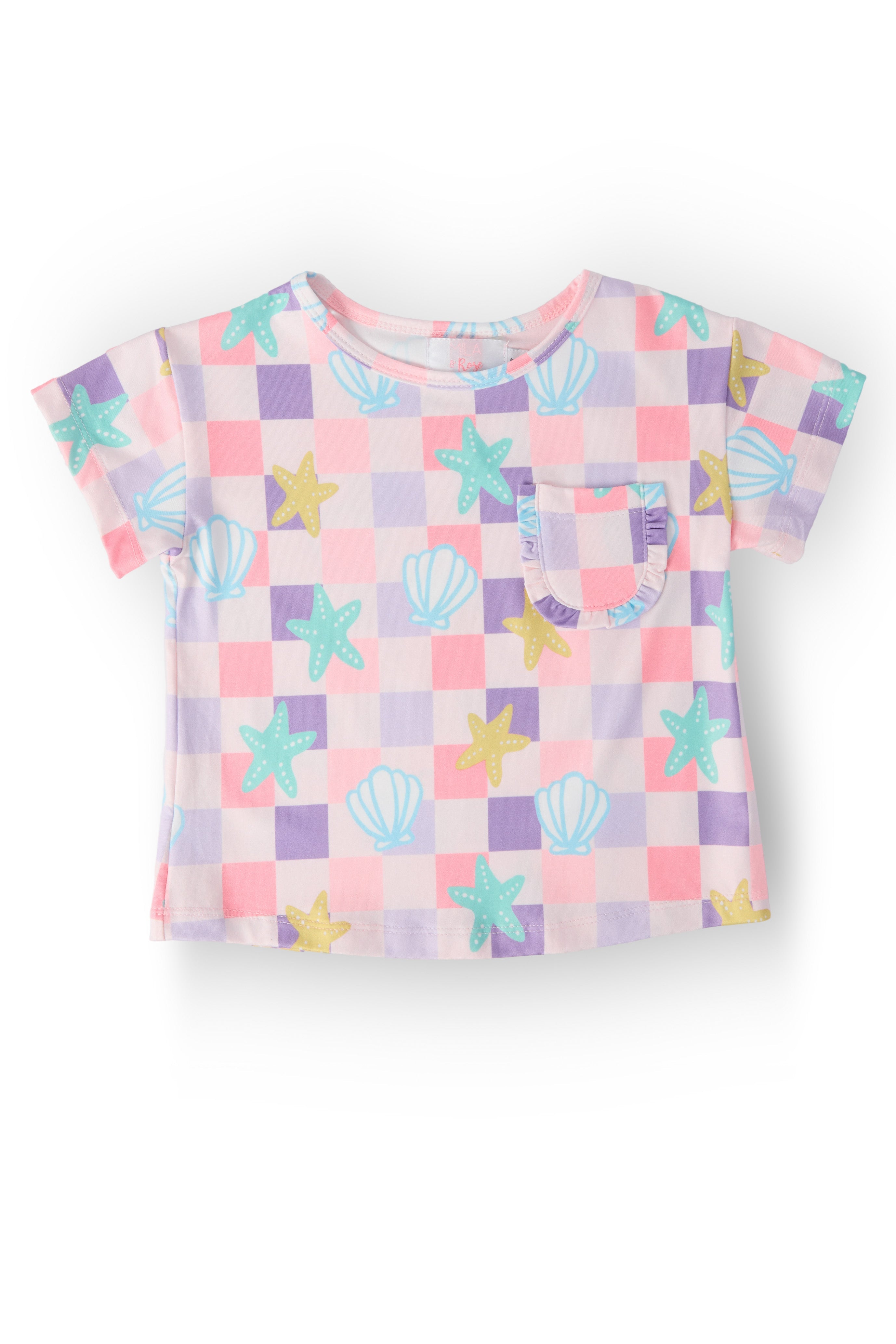 Mila & Rose ® Beach Days Ruffle Pocket Tee — main product shot