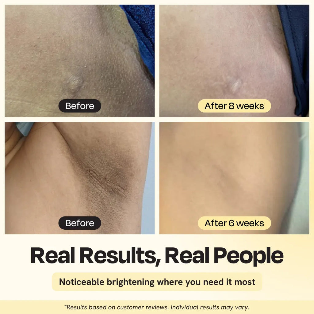 Gleamin Illuminating Intimate Serum — applied to underarm demo