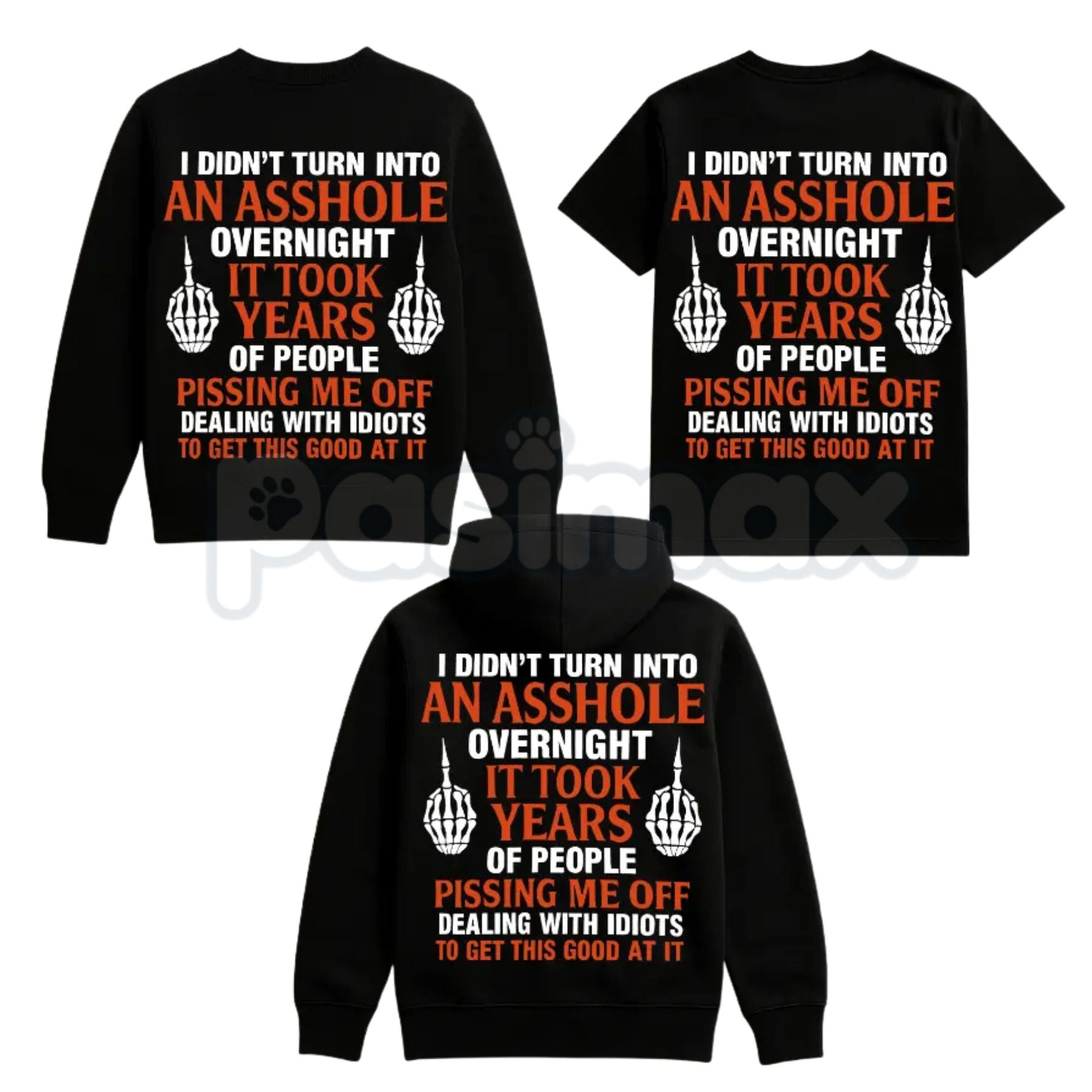 Pasimax Being Pissed Off Is My Cardio – Funny Sarcastic Quote Hoodie, Sweatshirt & T-Shirt — main product shot